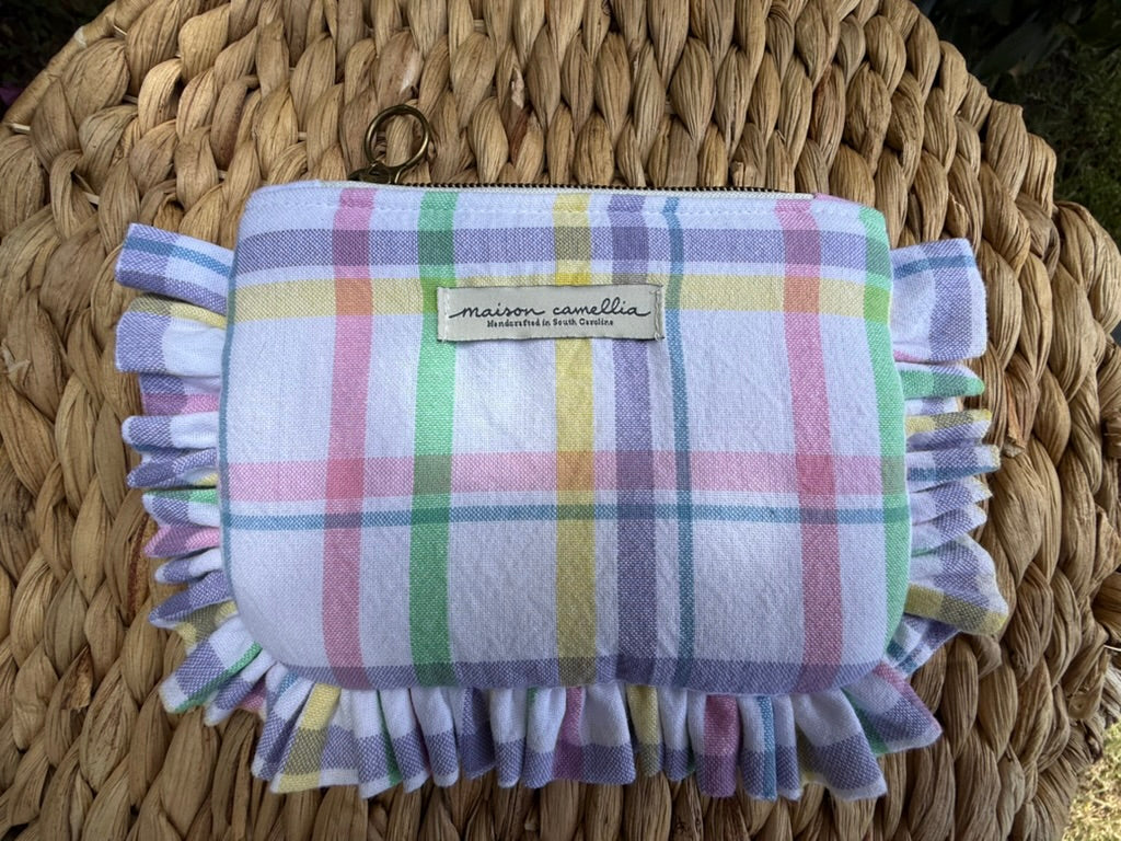 Rainbow Row Ruffle Pouch